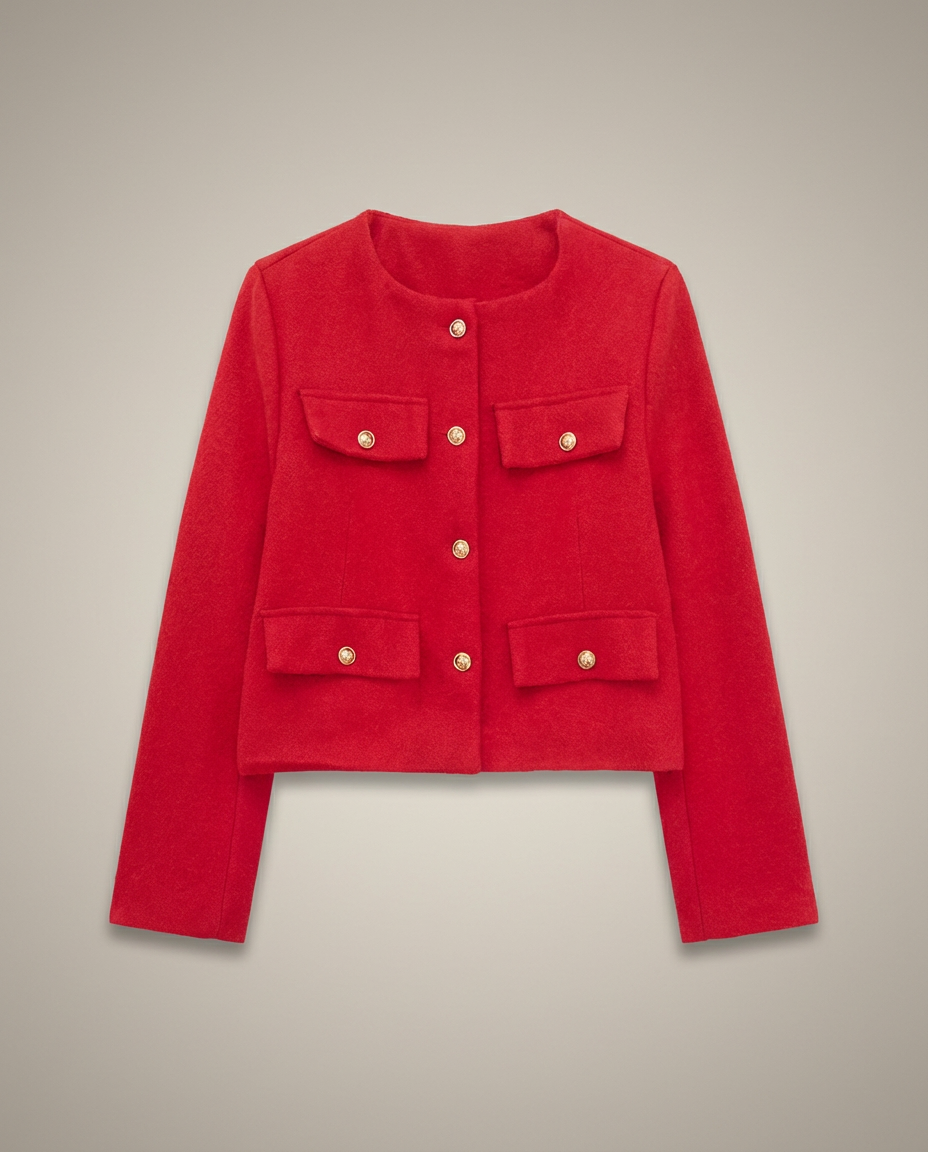 Women's Short Jacket | Button Front Tailored Fit