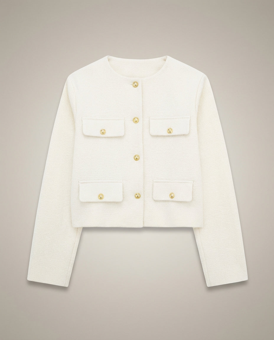 Women's Short Jacket | Button Front Tailored Fit
