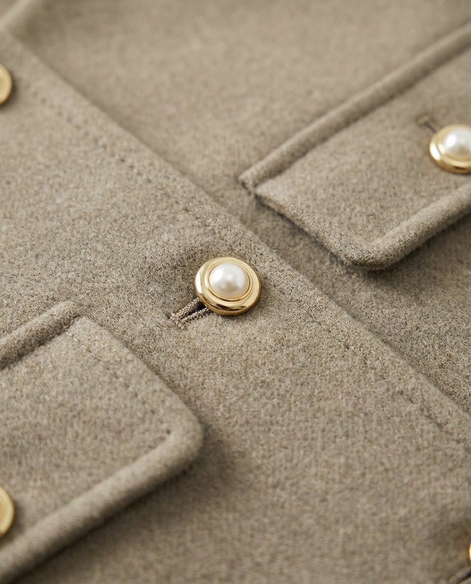 Women's Short Jacket | Button Front Tailored Fit