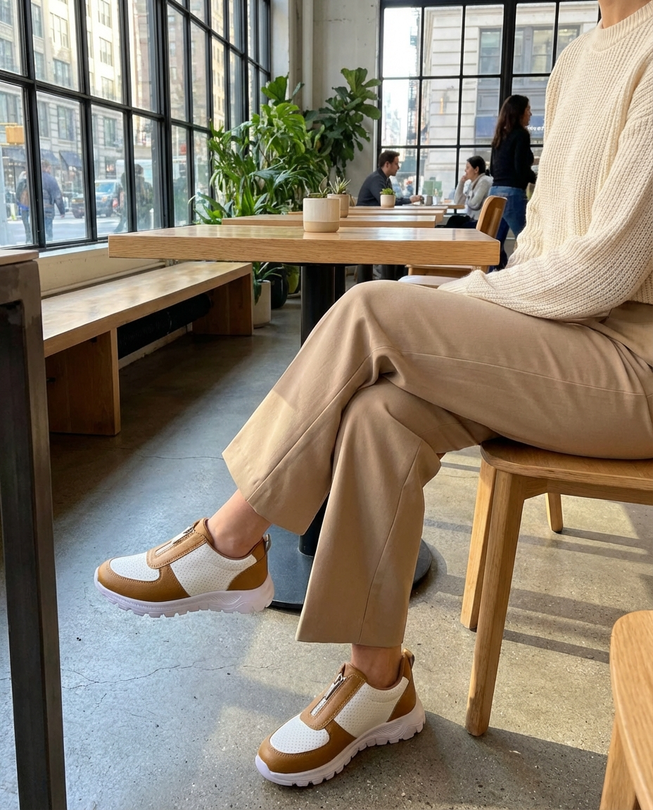 Women's Sneakers | Slip-On Trainers Zipper Design