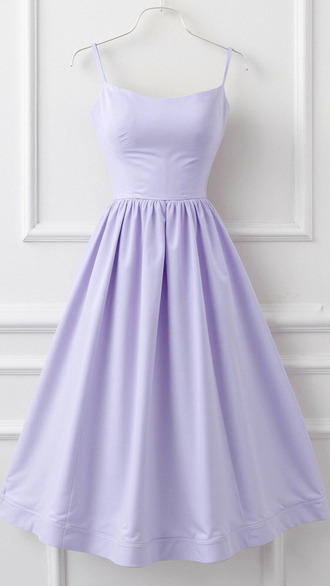 Wedding Guest Dress Women | Midi with Fitted Bodice & Spaghetti Straps