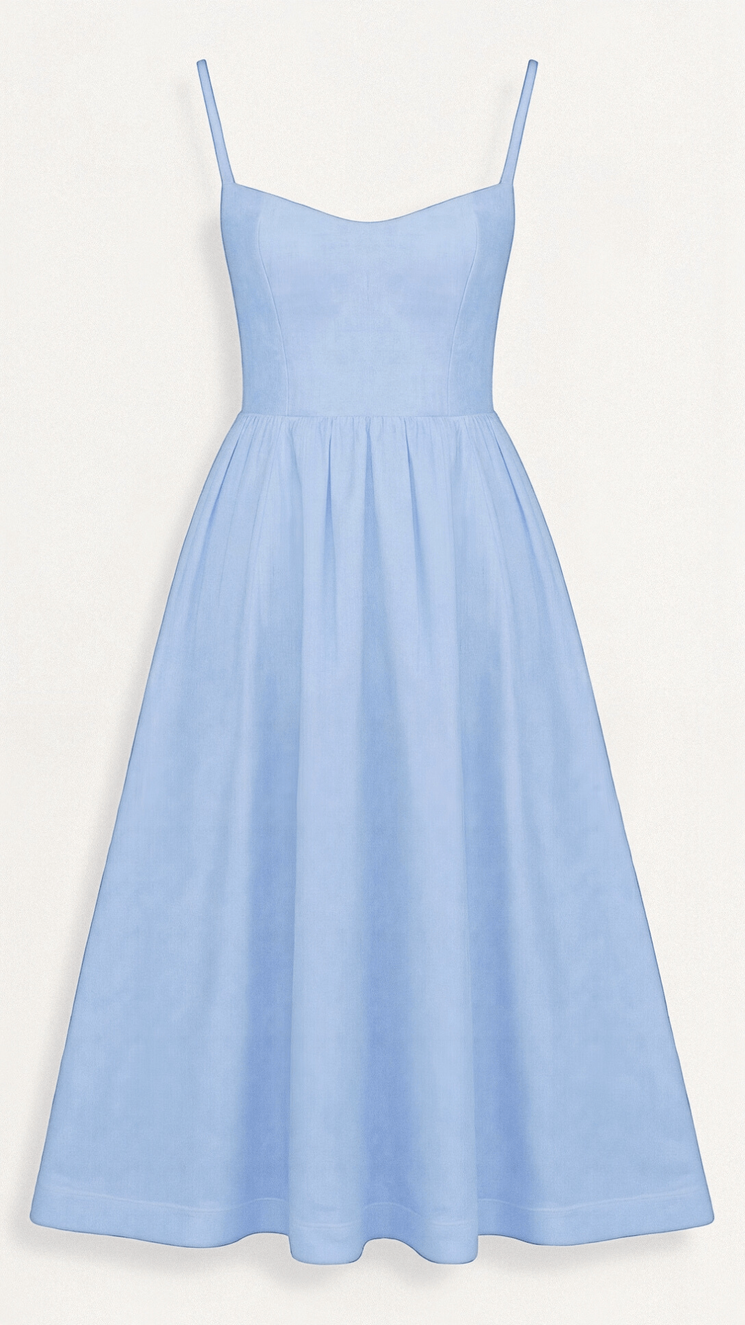 Wedding Guest Dress Women | Midi with Fitted Bodice & Spaghetti Straps