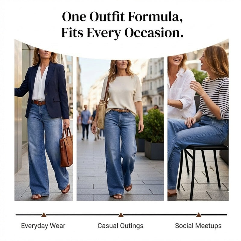 Women's High Waisted Wide Leg Jeans | Denim