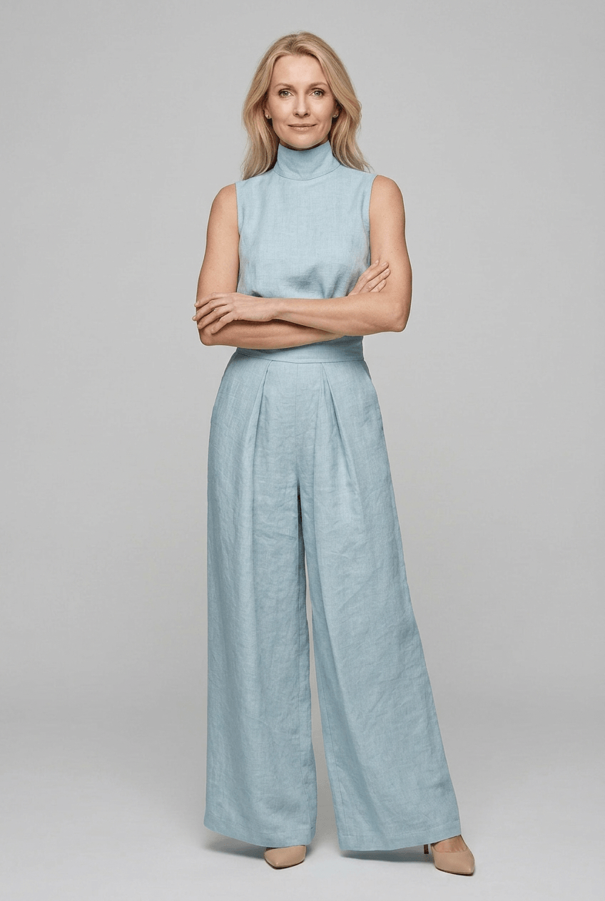 Women’s Sleeveless High Neck Jumpsuit | Relaxed