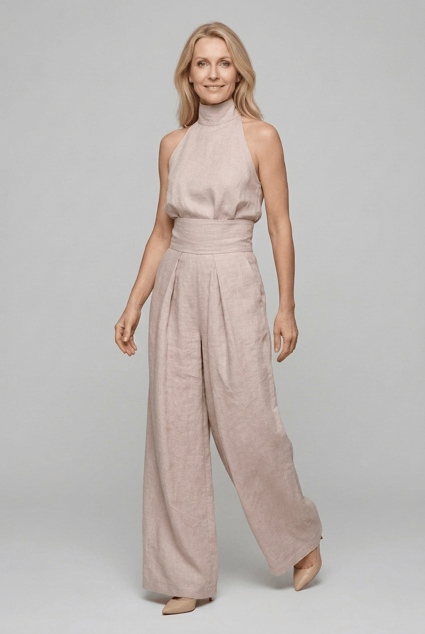 Women’s Sleeveless High Neck Jumpsuit | Relaxed