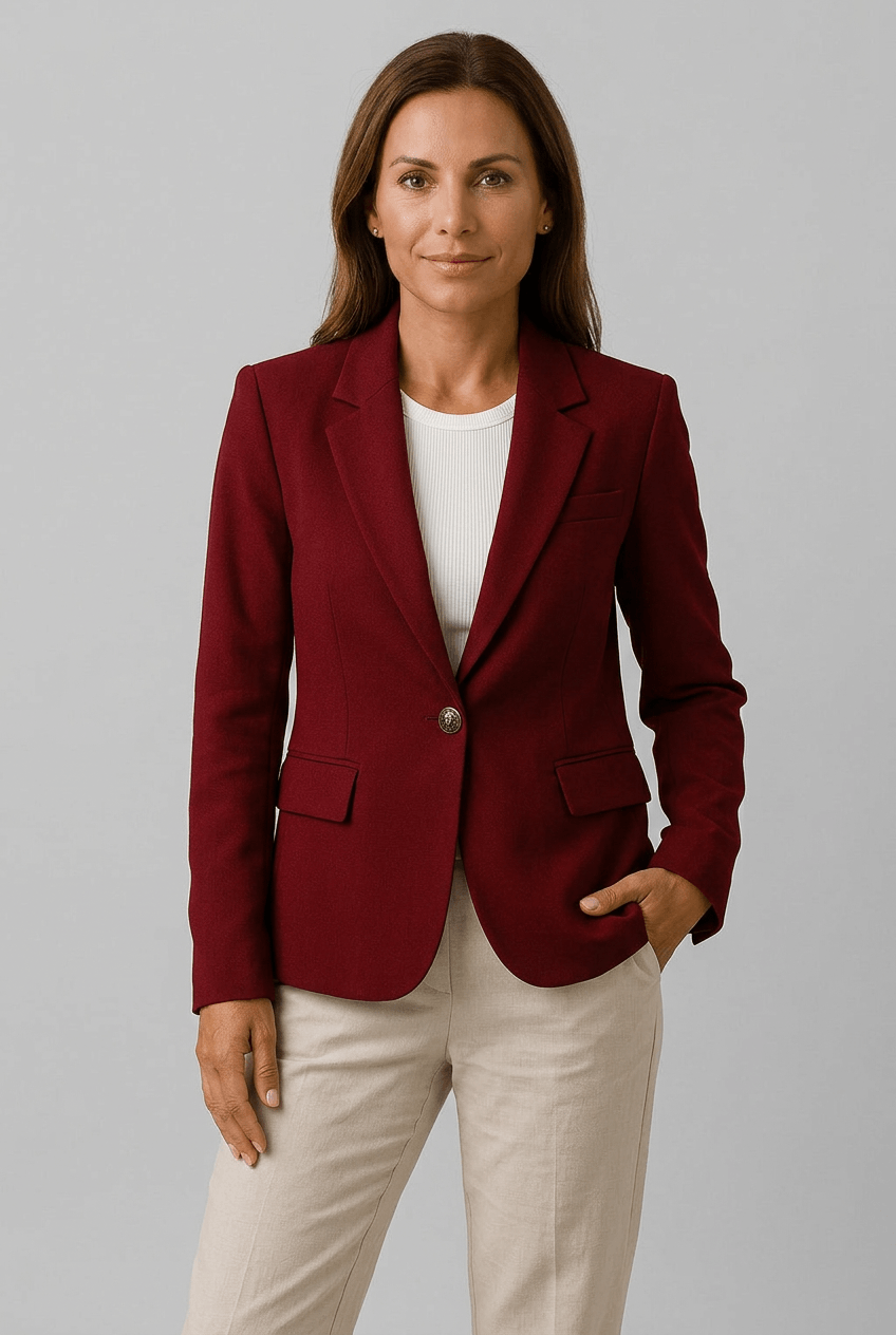 Women's Tailored Fit Single-Button Closure Blazer | Modern