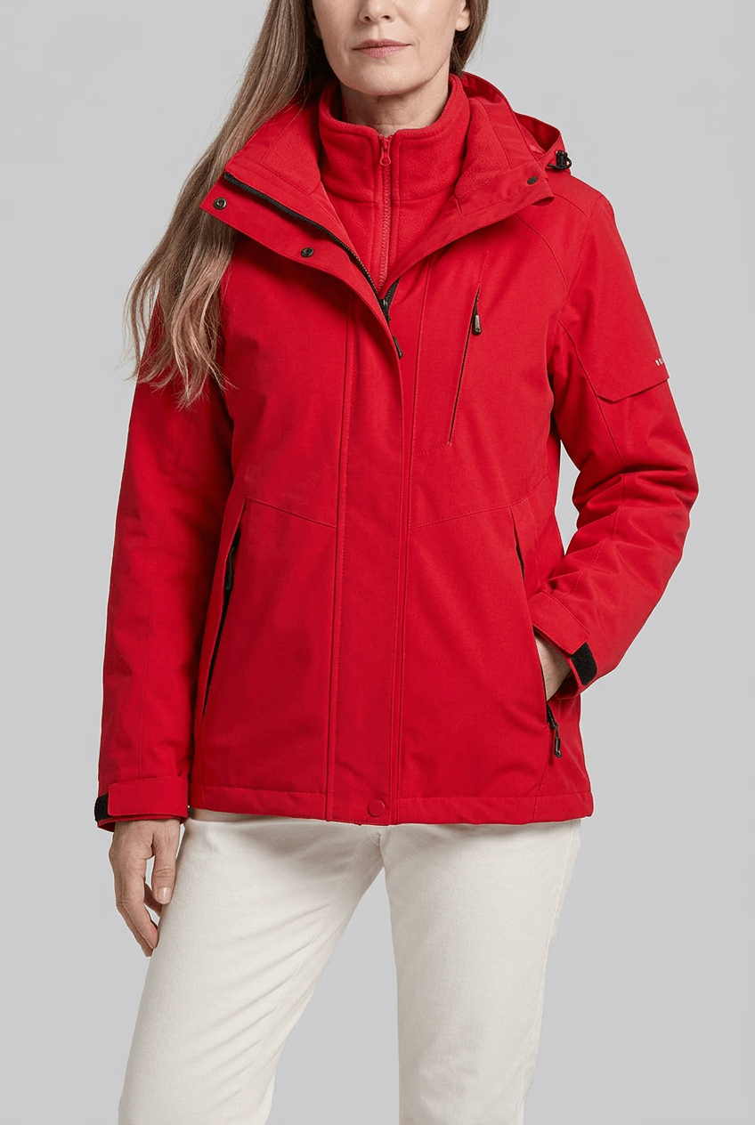 Women's Hooded Windbreaker | Fleece Lining & Zip Pockets