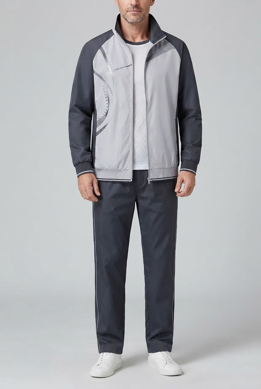 Men's Casual Cut Tracksuit | Two-Piece Sportswear Set
