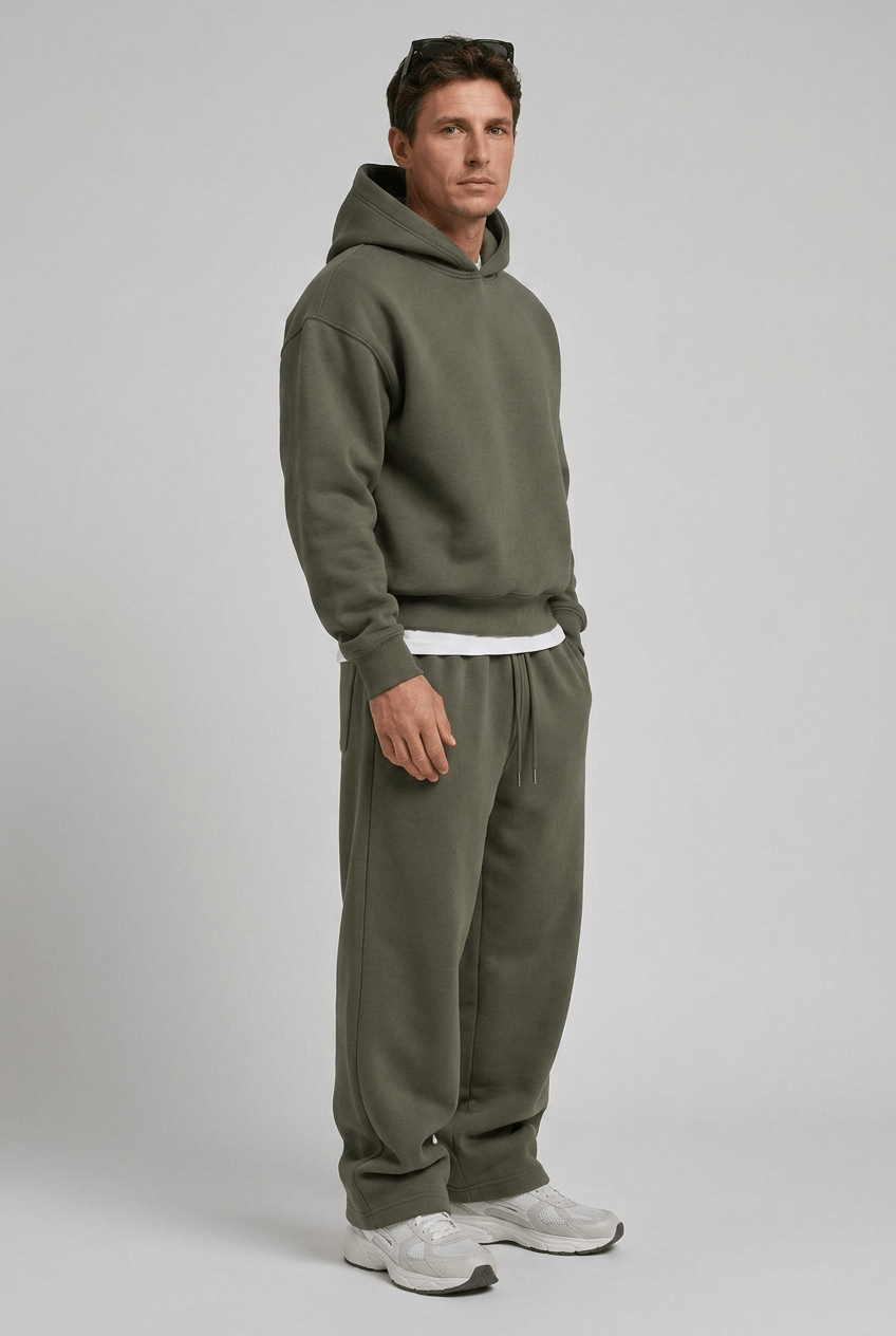 Men's Oversized Hoodie and Wide Leg Sweatpants Tracksuit