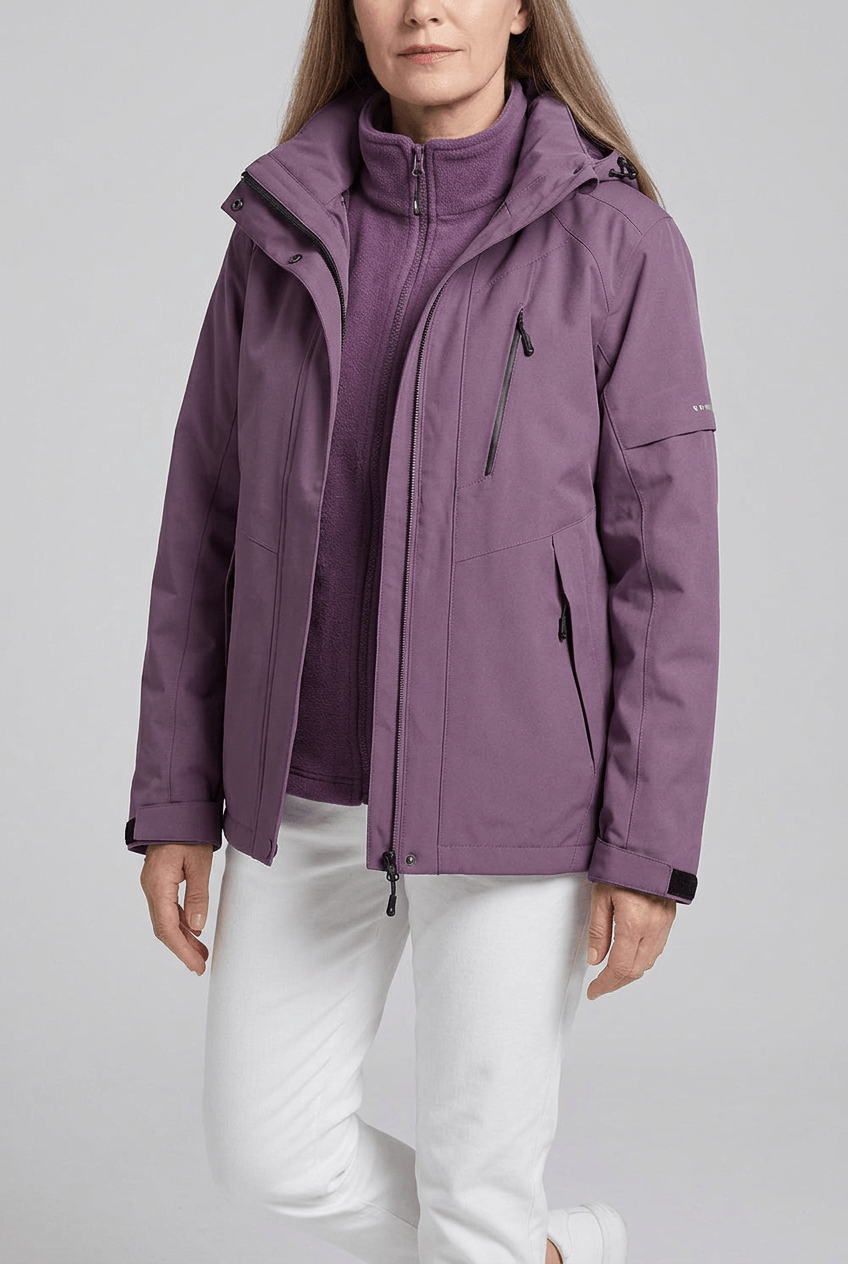 Women's Hooded Windbreaker | Fleece Lining & Zip Pockets