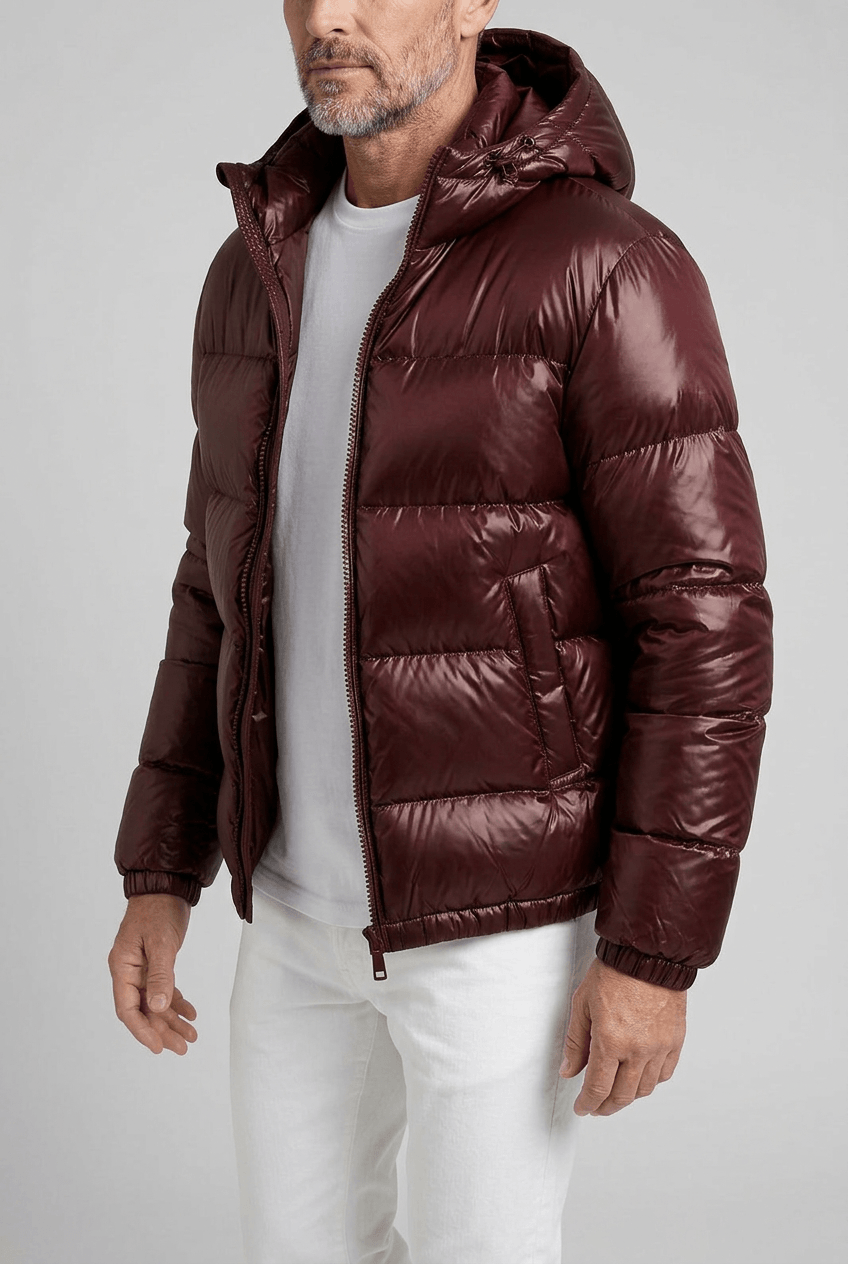 Men's Hooded Puffer Jacket | Quilted & Full Zip