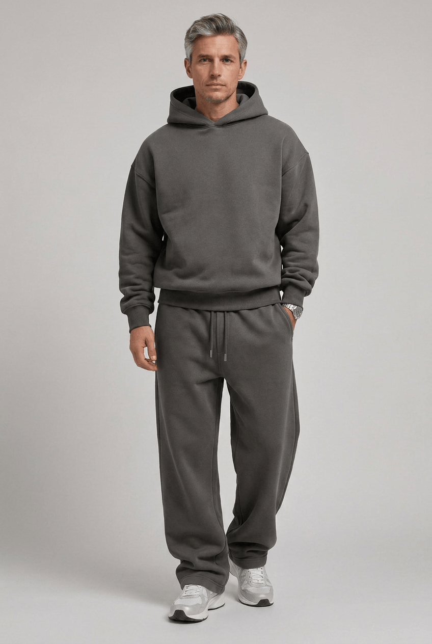 Men's Oversized Hoodie and Wide Leg Sweatpants Tracksuit
