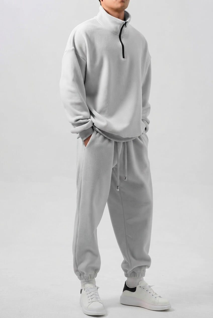 Men's Quarter Zip Tracksuit Set | Stand Collar
