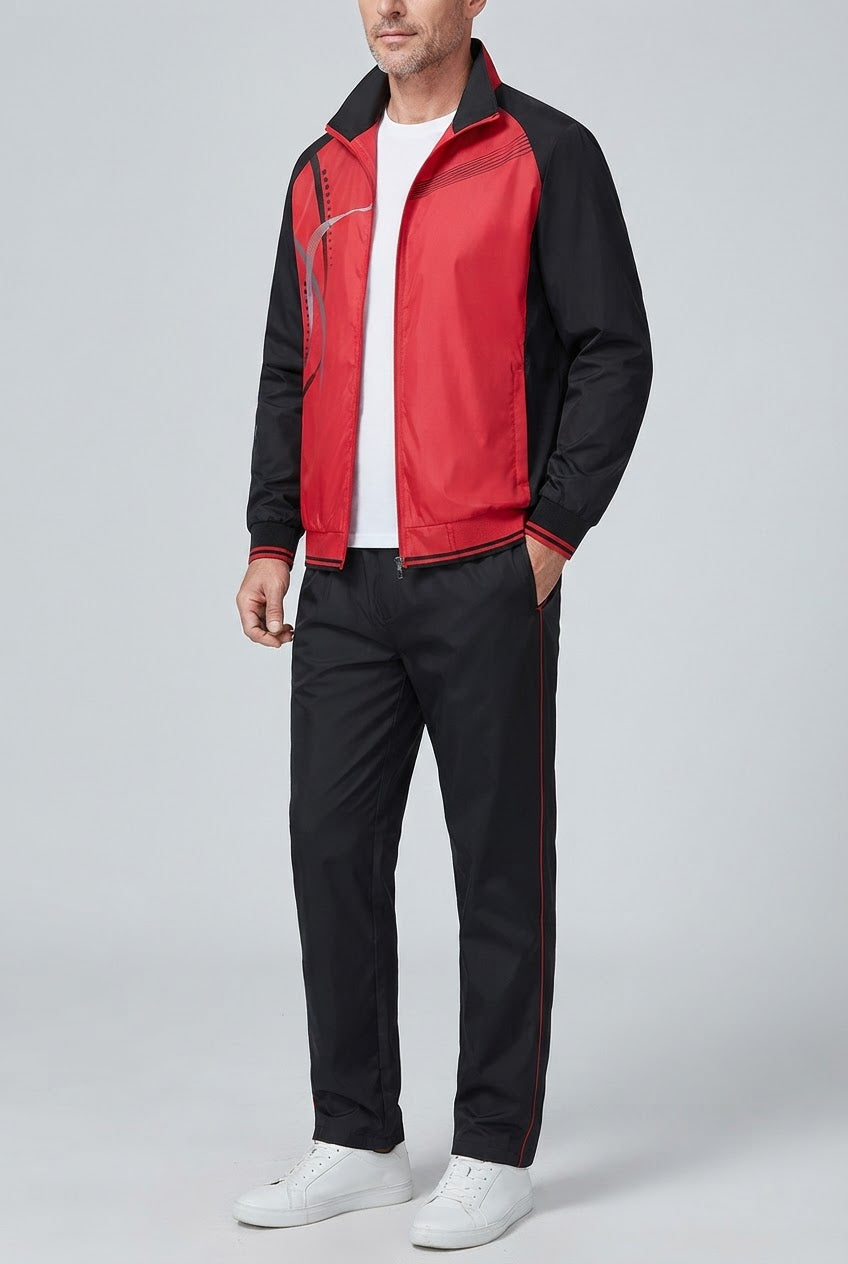 Men's Casual Cut Tracksuit | Two-Piece Sportswear Set