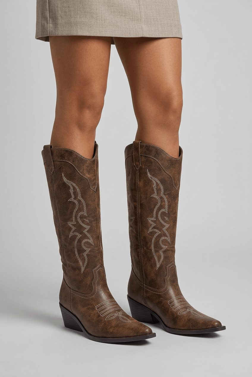 Women's Cowboy Boots | Pointed Toe & Block Heel