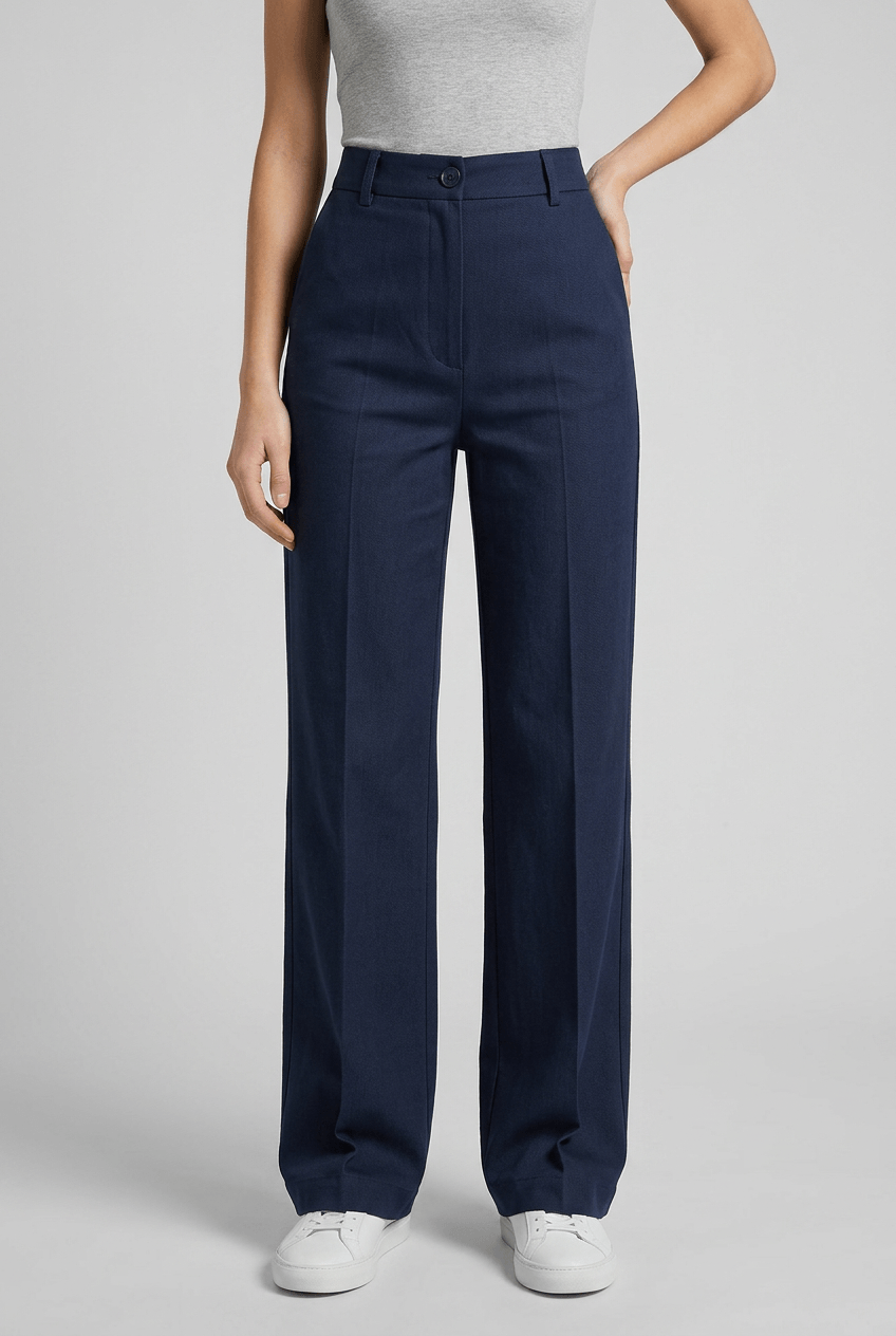 Women’s High Waist Wide Leg Pants | Straight Fit
