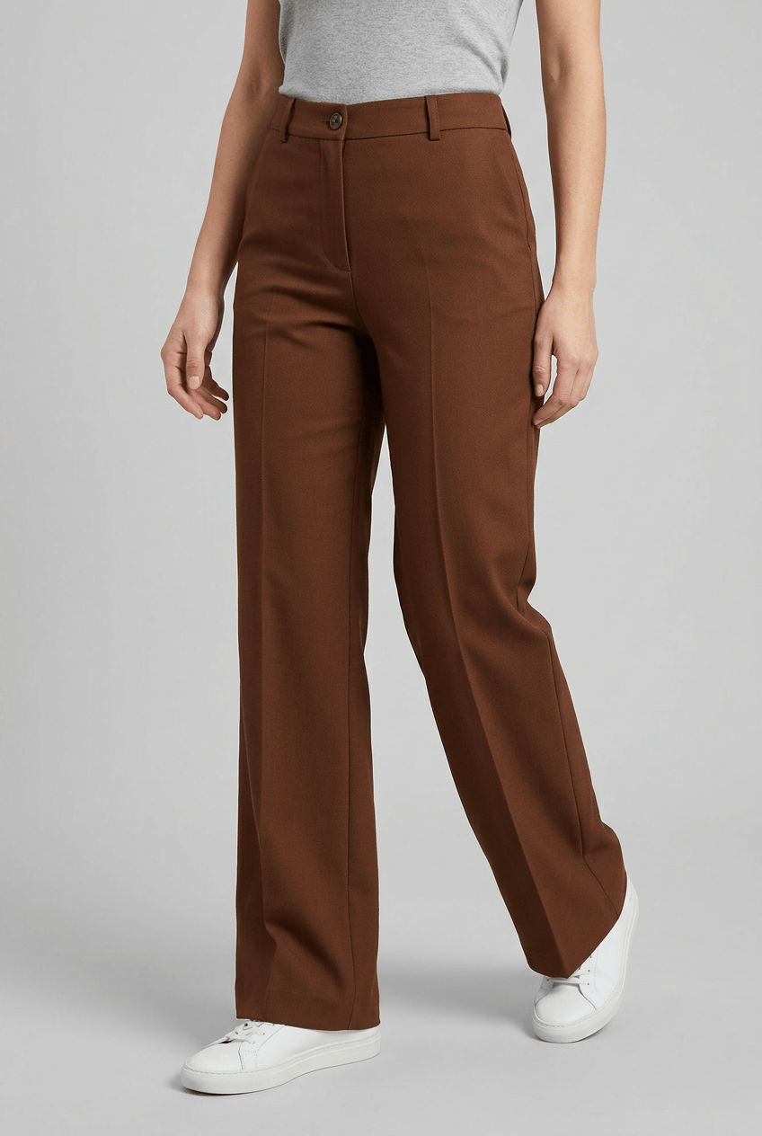 Women’s High Waist Wide Leg Pants | Straight Fit
