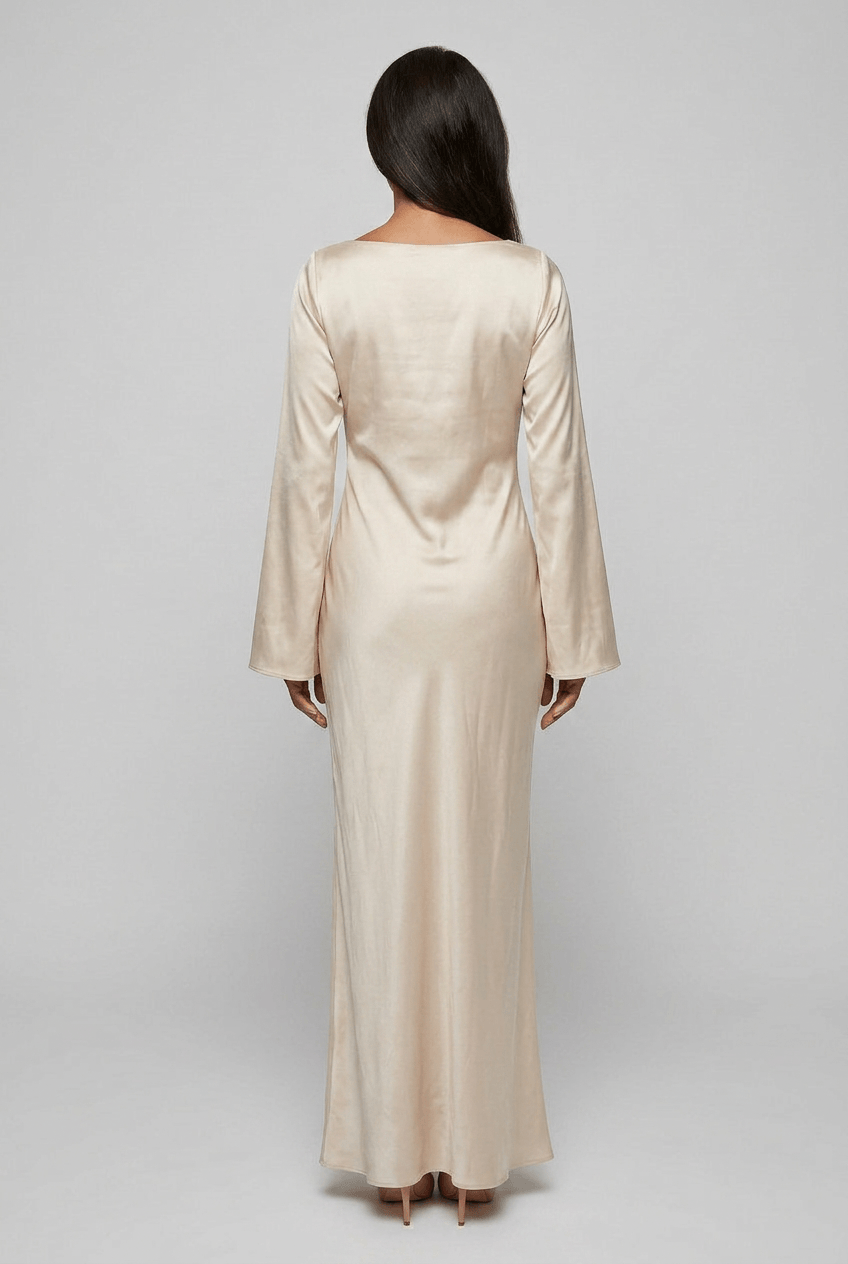 Women’s Minimal Evening Dress | Bell Sleeves