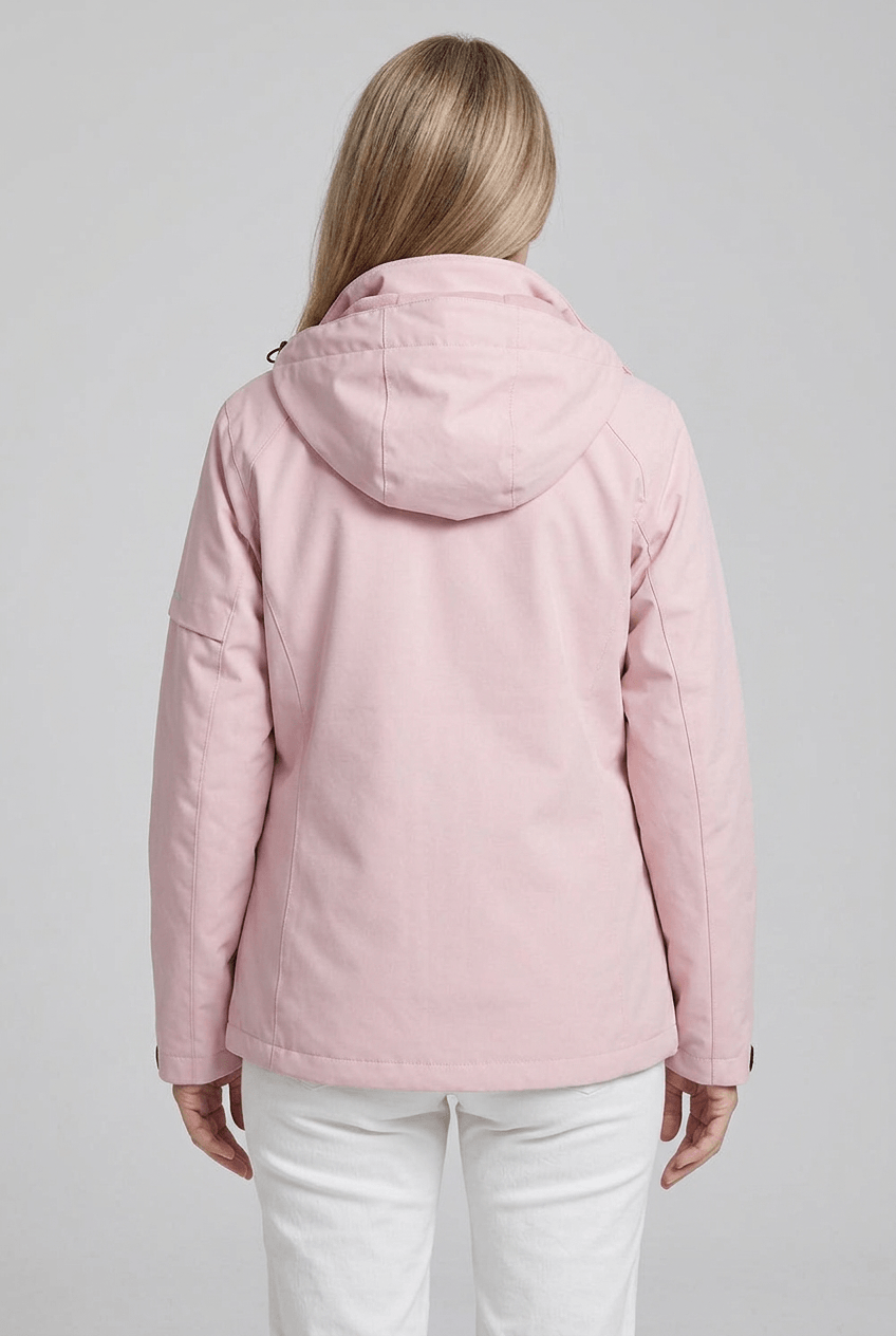 Women's Hooded Windbreaker | Fleece Lining & Zip Pockets