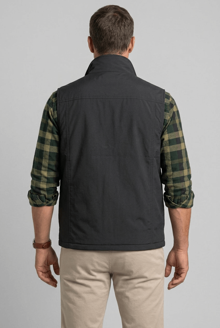 Men's Utility Gilet | Multiple Pockets and Stand Collar