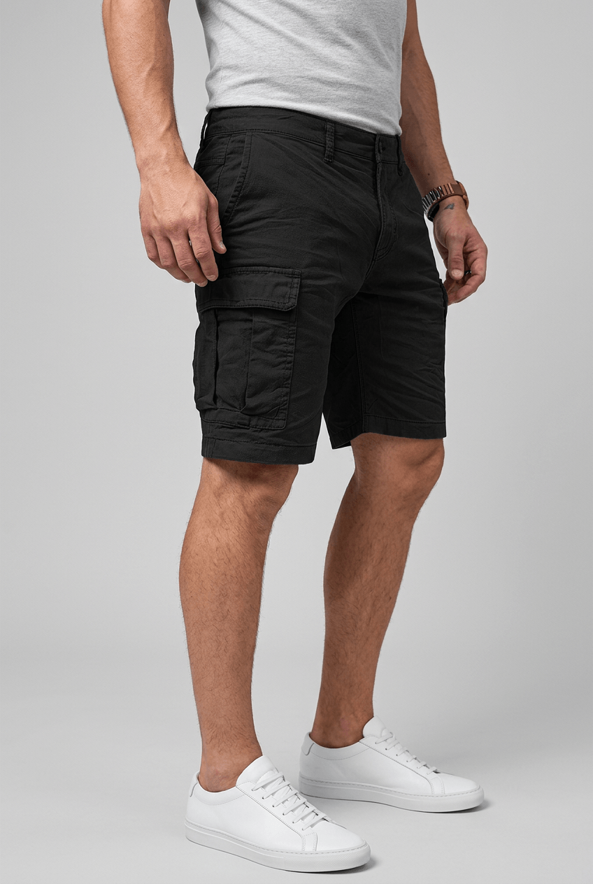 Men's Cargo Shorts | Slim Fit, Flap Pockets & Turn-Up Hem