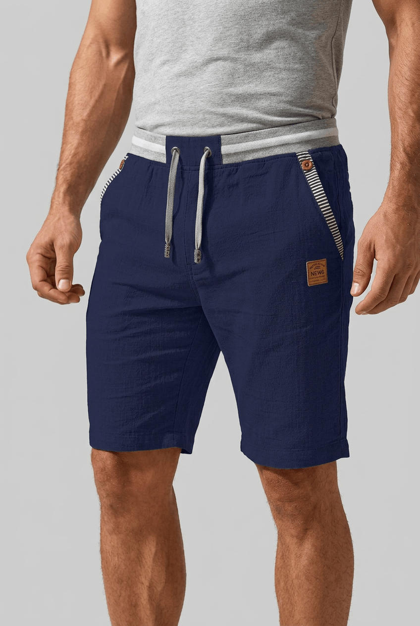 Men's Shorts | Contrast Waistband & Striped Pocket