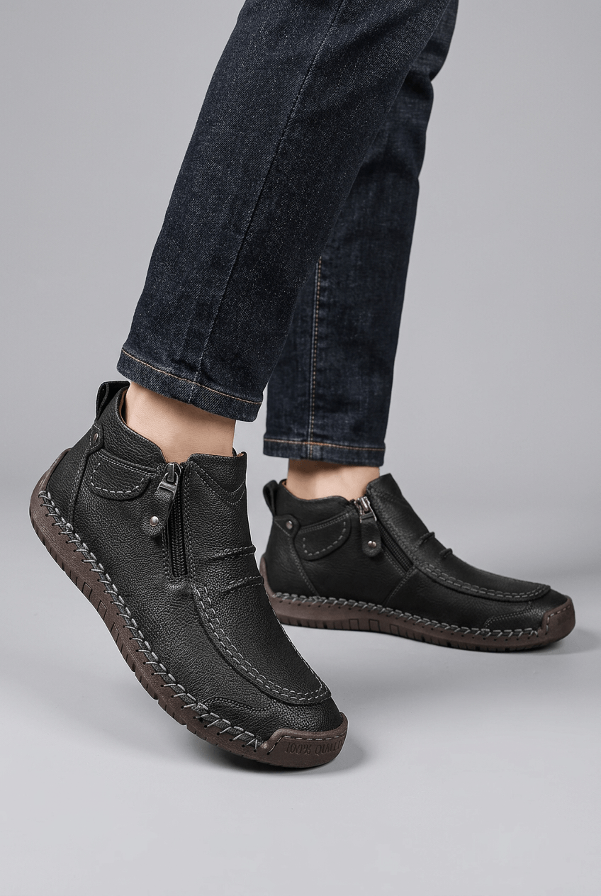 Men's Boots | Side Zipper & Moccasin Stitch Detail