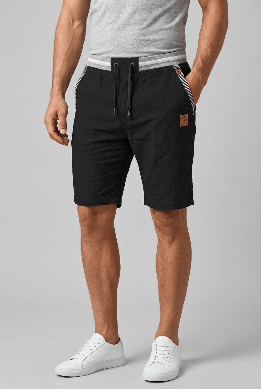 Men's Shorts | Contrast Waistband & Striped Pocket