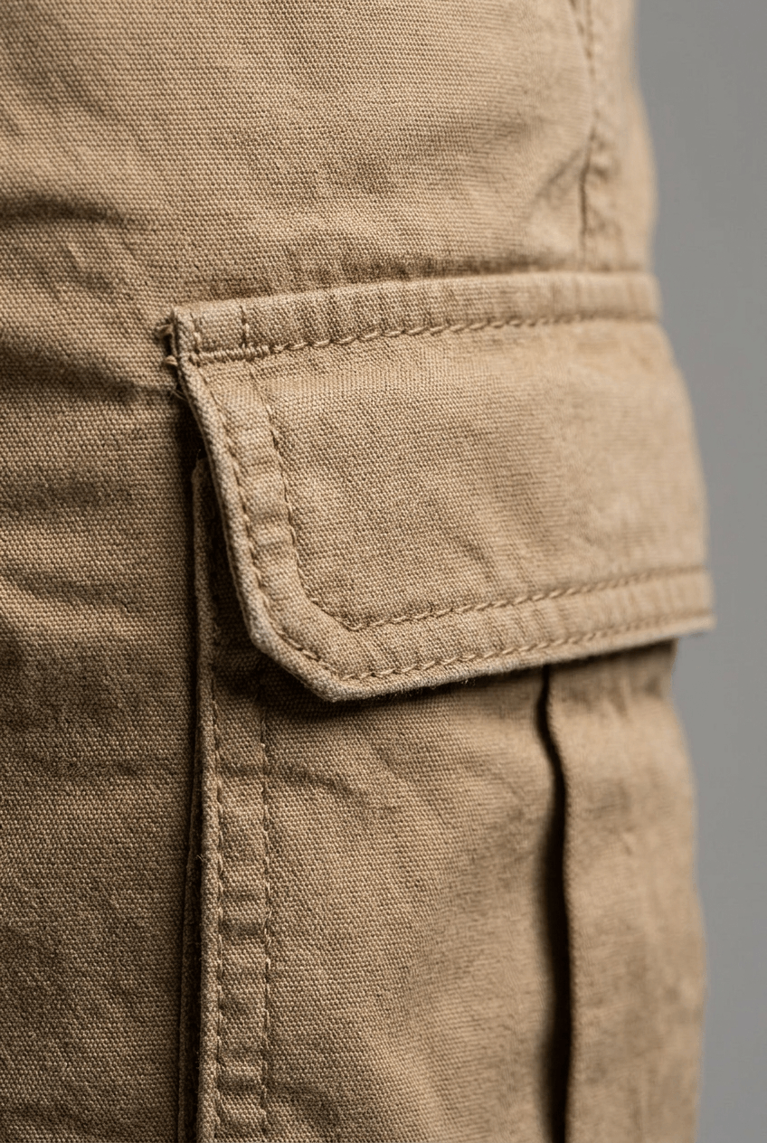Men's Cargo Shorts | Slim Fit, Flap Pockets & Turn-Up Hem