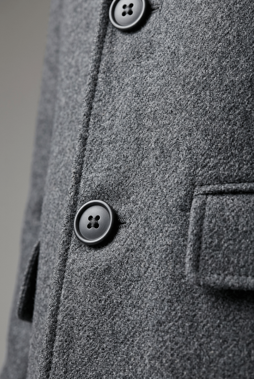 Men's Single-Breasted Coat | Side Pockets