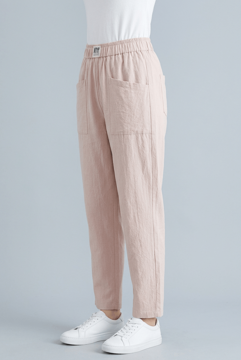 Women's Trousers | Elasticated Waist & Patch Pockets