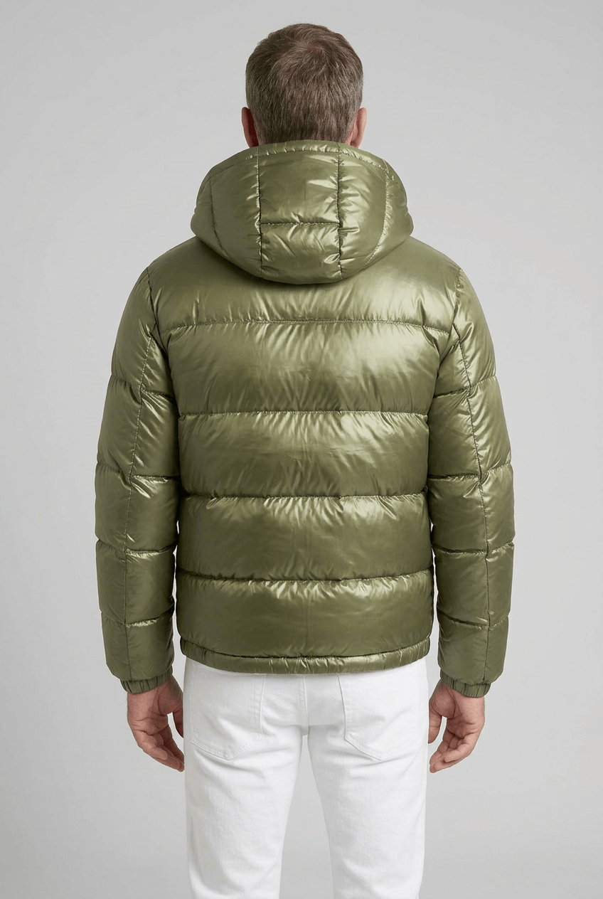Men's Hooded Puffer Jacket | Quilted & Full Zip