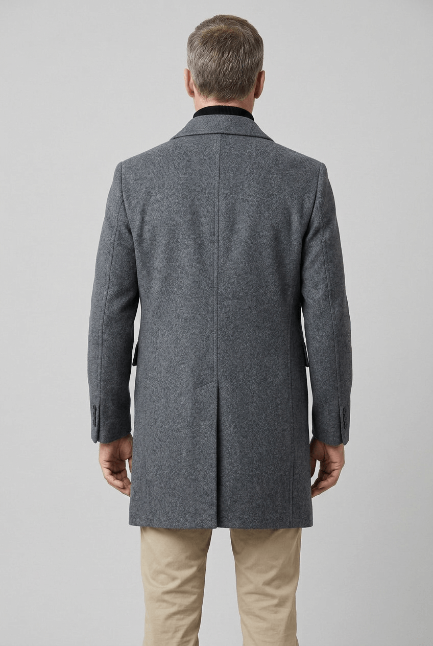 Men's Single-Breasted Coat | Side Pockets