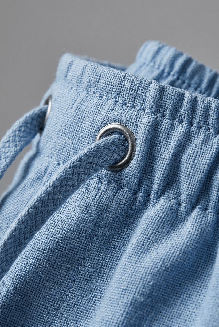 Men's Relaxed Fit Trousers | Elasticated Drawstring Waist & Side Pockets