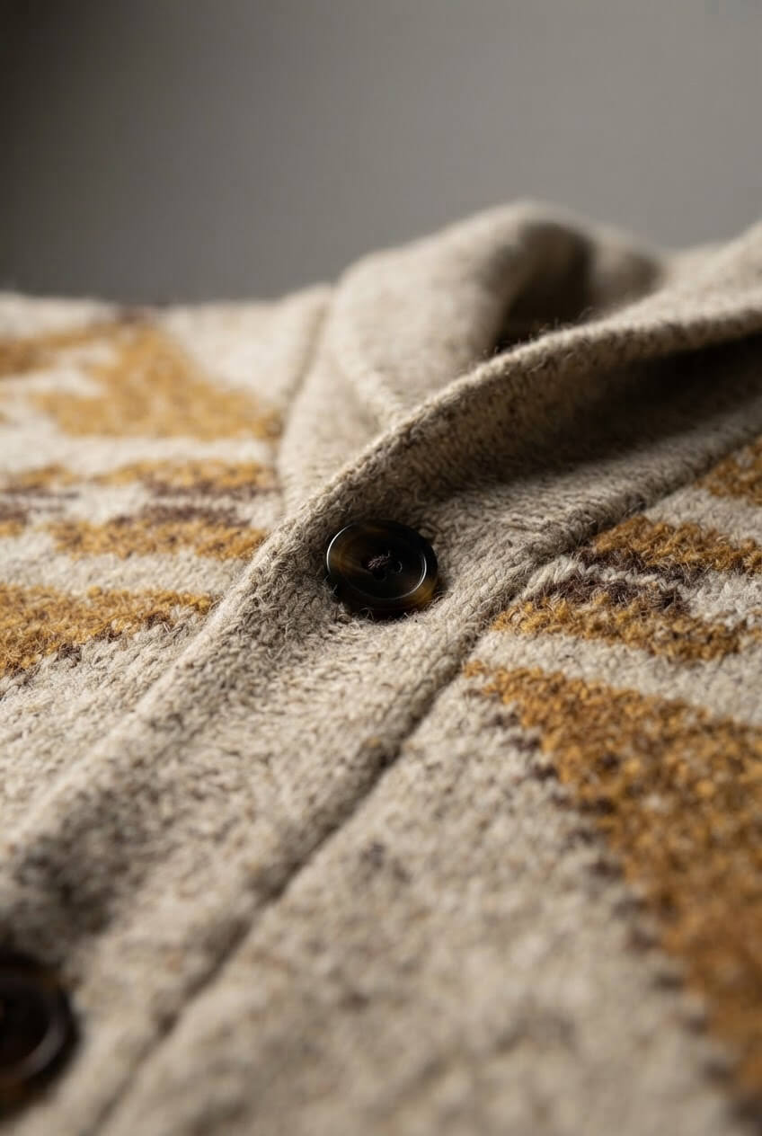 Cardigan for Men | Aztec Pattern & Shawl Collar