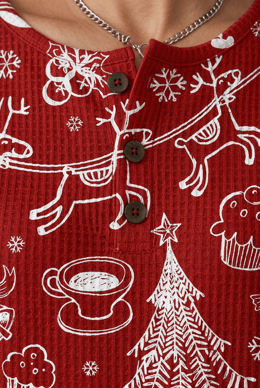 Women's Oversized Christmas Jumper | Santa Reindeer Print