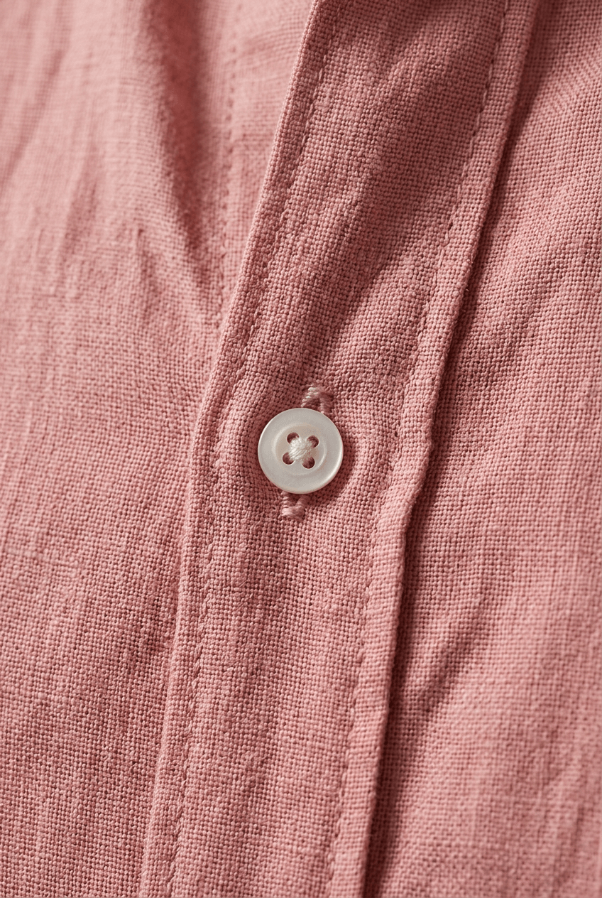 Men's Long Sleeve Button-Up Shirt | Textured Woven Fabric