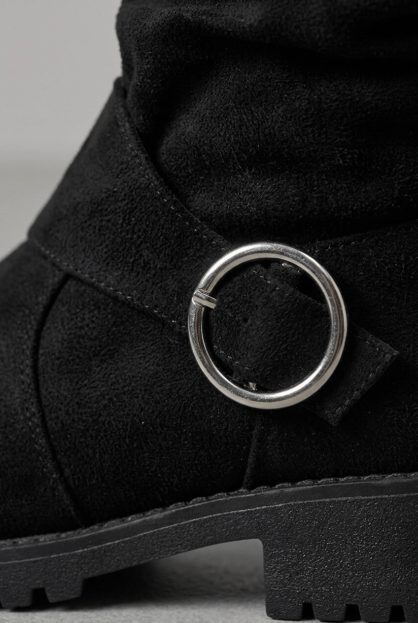 Women's Slouch Knee-High Boots | Buckle Detail