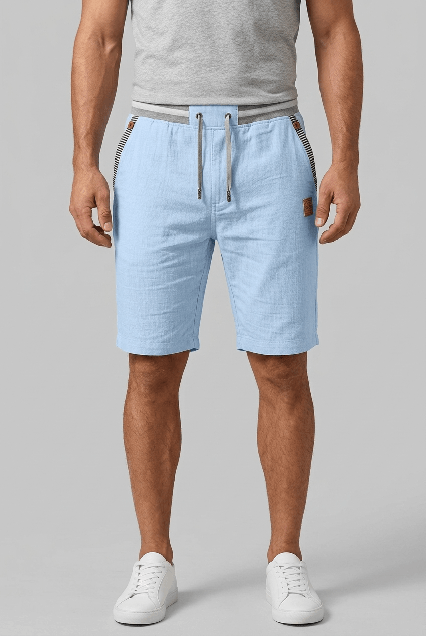 Men's Shorts | Contrast Waistband & Striped Pocket