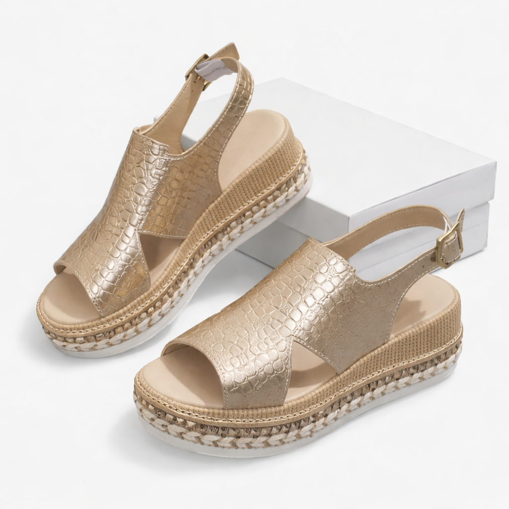 Women's Sandals | Wedge with Espadrille Sole & Open Toe